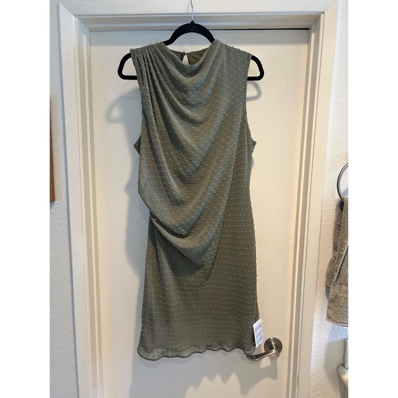 Textured Rouched Mini Dress - Picture 1 of 4